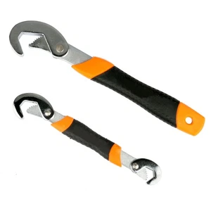 2PCS Adjustable Wrench Pipe Plier 6-32mm Mechanical Automatic Lock Non Slip Tool - Bild 1 von 11