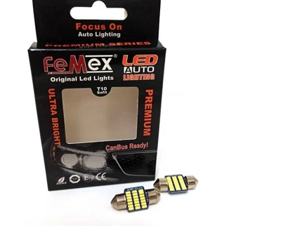 31mm LED Coche Led Bombillas C10W C5W FEMEX 6000K Interior-Estacionamiento-Eq... - Imagen 1 de 4