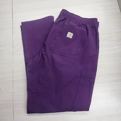 Pantalones Exfoliantes Carhartt Para Mujer Force Pierna Recta Carga Berenjena Grandes Pequeños Nuevos con Etiquetas  Foto 1 de 4