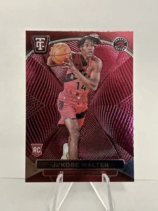 2024-25 Totally Certified Ja'Kobe Walter Maroon Mirror RC Toronto Raptors - Picture 1 of 2