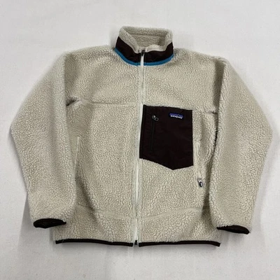 Vtg 90s Y2K Patagonia Retro-X Deep Pile Fleece Jacket Coat Mens  XS Oatmeal - Image 1 of 4