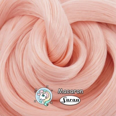 Muñeca japonesa Saran pelo - macaron rosa claro para reiniciar muñecas personalizadas Foto 1 de 4