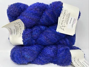 3 Huge Lonesome Stone Purple Blue Perry Peak Hand Painted Mohair Loop Yarn 1470y - Picture 1 of 5