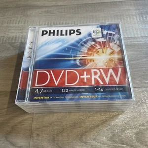5 x Philips DVD+RW 4.7GB Data 120 Mins video 1-4x Certified Speed - Picture 1 of 6