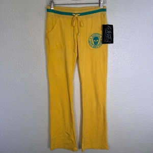 Sinful by Affliction Sweatpants Womens Small Terry Cloth Y2K Track Pant 00s NEW - Picture 1 of 10