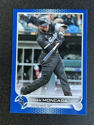 Topps 2022 Series 2 Baseball Card #372 Yoan Moncada White Sox Blue Parallel - Image 1 of 2