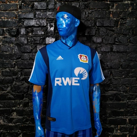 Bayer 04 Leverkusen Away football shirt 2001 - 2002 Adidas Trikot Mens Size L Cover