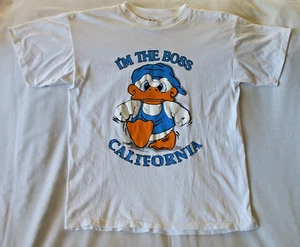 Vintage Angry Duck Tshirt I'm the Boss California Graphic Single Stitch Large - Picture 1 of 7