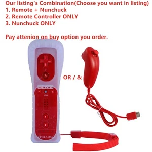 Brand New Built in Motion Plus Remote Controller And Nunchuck For Wii & Wii U - Picture 1 of 106