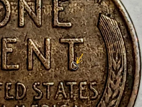 US Coin Error 1918 P Lincoln Wheat Cent Reverse Die Break Die Chip + Alloy Mix Cover