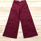Vintage Madewell Red flat Front Chino Regular Fit Flare Pants Women's Size 2