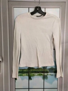 SHEIN Young Girls Size L Long Sleeve Off White Top Shirt  - Picture 1 of 4