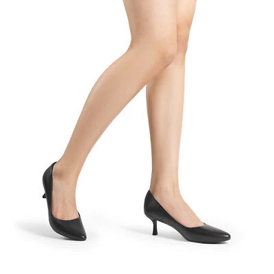 Zapatos de salón de mujer EE. UU. Punta punta gatito tacones fiesta baile boda oficina vestido zapatos de salón Foto 1 de 4