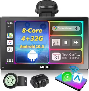 ATOTO P9 9"Android 10 Tragbarer Autoradio 4G LTE 4+32G Frontkamera+Fernbedienung - Bild 1 von 9