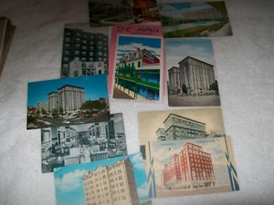 LOTE DE 10 POSTALES~HOTELES DE WASHINGTON DC - Imagen 1 de 1