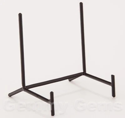 112M Medium Black Iron Metal Slab Stand Decorative Display Slice Plate Specimen - Image 1 of 4
