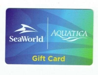 SeaWorld Gift Card - Aquatica - Florida - Sea World Parks - 2021 - NO Value - Image 1 of 2