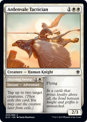 x1 Ardenvale Tactician // Dizzying Swoop - Throne of Eldraine - NM - MTG - Image 1 of 1