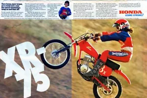 LICENSED HONDA VINTAGE 1977 XR75 tank wings & side panel decal sticker kit XR 75 - Picture 1 of 5