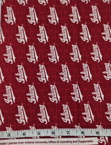 University Of Indiana Licensed Hooisers Cotton Sew Quilt Fabric 30"xWOF Remnant - Picture 1 of 2