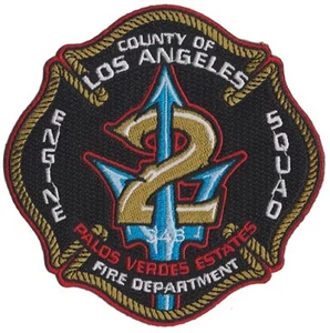 LA County Station 2 Palos Verdes Estates Trident Fire Patch / NEW - Picture 1 of 1