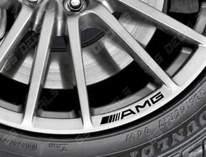 8x AMG Mercedes-Benz Logo Felgenaufkleber Aufkleber Premium Qualität CLA CLS SLC - Bild 1 von 5