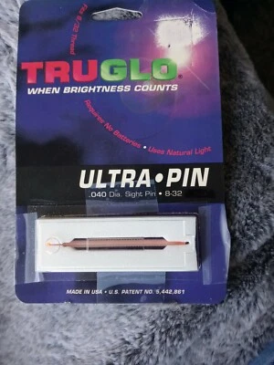 Pin de mira Truglo When Brightness Counts Ultra 0,040 de diámetro 8-32 Foto 1 de 4