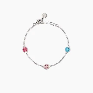 BRACCIALE MABINA JUNIOR COCCINELLE IN ARGENTO 925 E COCCINELLE SMALTATE 533909 - Imagen 1 de 1