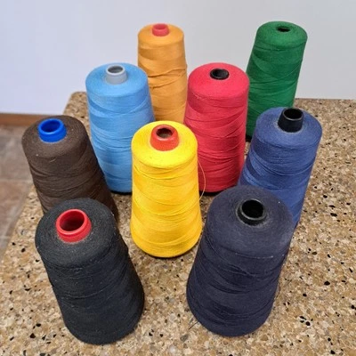 Lot  9 different colors thread cones 6000 Yards + - Image 1 of 4