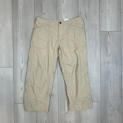 Calça capri MOUNTAIN HARDWEAR feminina OL1153 cáqui cropped caminhada tamanho 8 bolso com zíper - Imagem 1 de 4