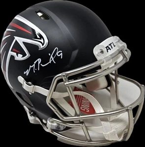 Michael Penix Jr. Auténtico casco de velocidad autografiado firmado de los Falcons fanáticos   - Imagen 1 de 12