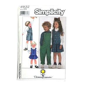 Mono con patrón de costura 6X para niños 2 longitudes camisa jersey simplicidad 8932  - Imagen 1 de 4