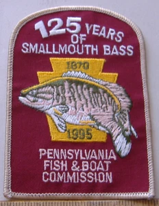 125 YEARS OF SMALLMOUTH BASS PA FISH AND BOAT COMMISSION FABRIC PATCH - Picture 1 of 1
