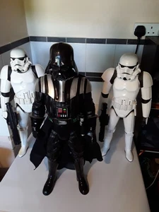Star Wars Jakks Pacific Stormtrooper X2 Figures & Darth Vader 18inch Joblot - Picture 1 of 7