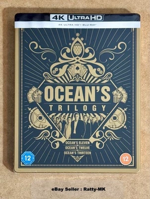 OCEAN'S TRILOGY - UK EXCLUSIVE 4K + BLU RAY STEELBOOK - NEW & SEALED - Image 1 of 4