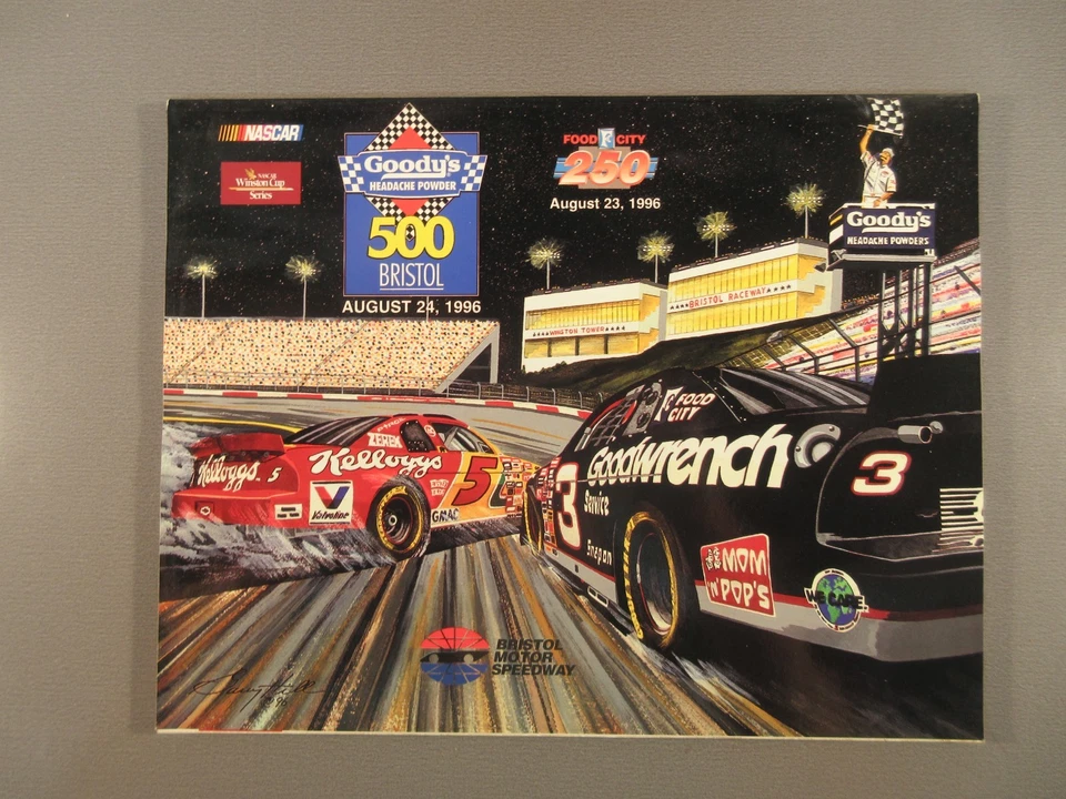1996 August NASCAR Goody’s Headache Powder 500 Bristol Race Program - Image 1 of 1