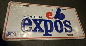 Montreal Expos MLB Vintage Metal License Plate Brand New - Picture 1 of 2