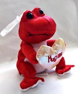 Gemmy rot schimmernder Frosch Hug Me Plüschclip Valentinstag 5 Zoll singt Call You Schatz - Bild 1 von 7
