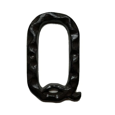 Cast Iron Letter Q Rustic Look Brown 5 Inch Tall House Barn Gate Wall Decor - Image 1 of 4