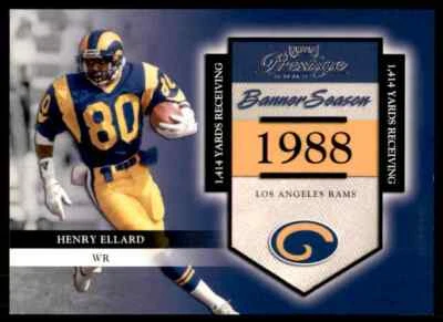 2002 Prestige Banner Season Henry Ellard /1988 Rams #BS18 10=Fs - Image 1 of 2