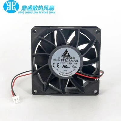 Delta FFB0824SH 8025 DC24V 0.28A 8CM 2-Pin Cooling Fan - Image 1 of 4