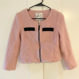 Milly of New York Blazer Jacket Jackie O Pink Black Wool USA Children's Kids 10 - Picture 1 of 5