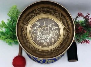 9" Special hand-carved singing bowl, healing bowl, meditation, health & wellness - Picture 1 of 6