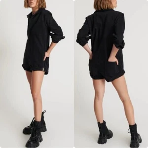 Neu mit Etikett One Teaspoon Prophecy Overall verwaschen schwarz Utility Oversized lockere Passform S - Bild 1 von 4