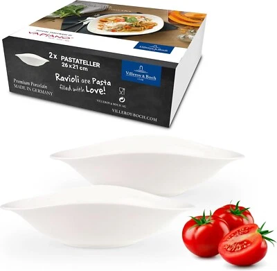 Pasta Plate by Villeroy & Boch - Set of 2 White Bowl - Vapiano - Image 1 of 4