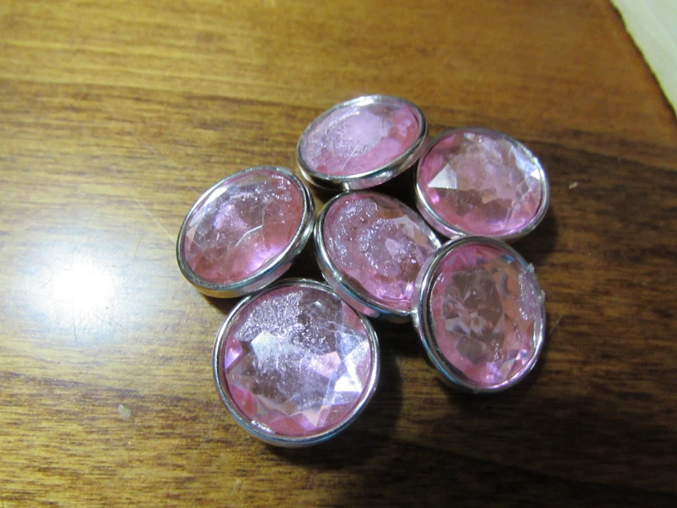 NUEVO en paquete 6 dijes rosa NOOSA HÁGALO USTED MISMO de aproximadamente 1,8CM (perilla de aproximadamente 5,5MM)  Foto 1 de 4