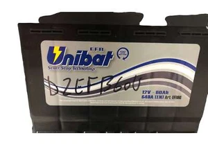 BATTERIA UNIBAT EFB60 START & STOP 12V 60 AH 640 A/EN SPUNTO - Imagen 1 de 1