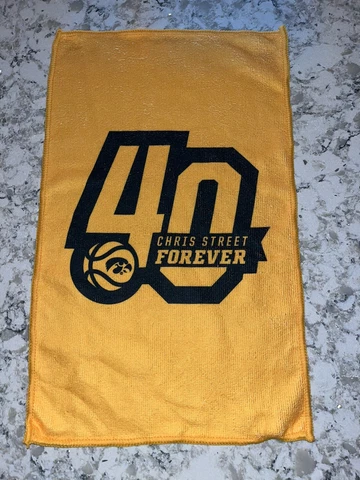 Chris Street Iowa Hawkeyes Basketball Rally Towel  Forever SGA Cover