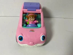 Fisher Price Little People Musical Car With Mom And Baby 2009 Pre Owned Works - Picture 1 of 4