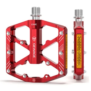 Bike Pedals Alloy Pedals with Reflectors Mountain Bike G1E2 - Picture 1 of 11